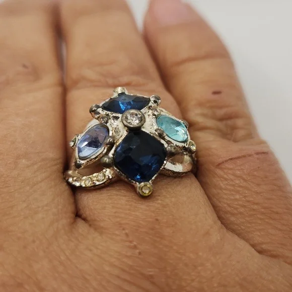 AVON BLUE TONE RING - Picture 4 of 4